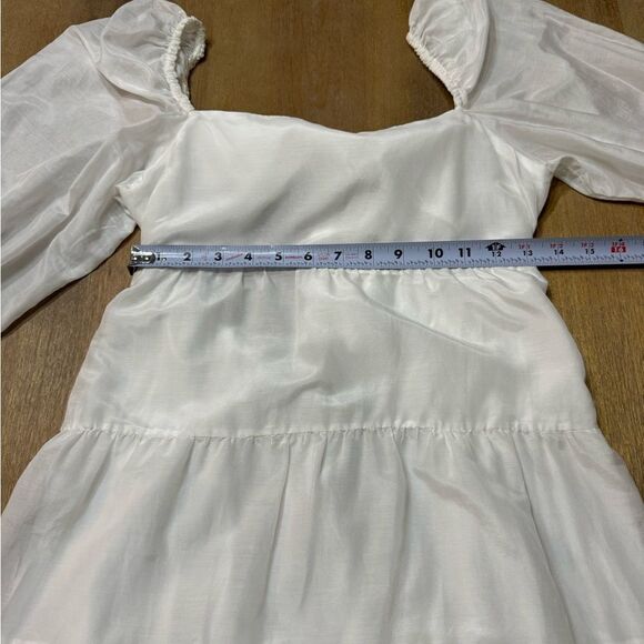 Alice + Olivia‎ Silk-Blend Voile Babydoll Dress Long Sleeve  Small - Picture 8 of 14